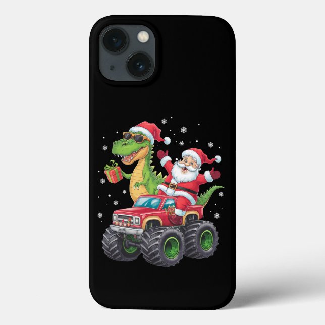 Christmas Family Matching Santa Truck Dinosaur  Case-Mate iPhone Case (Back)