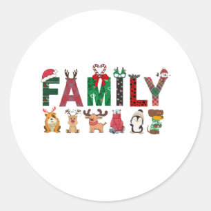 Christmas Family Matching Shirts   holiday family  Classic Round Sticker