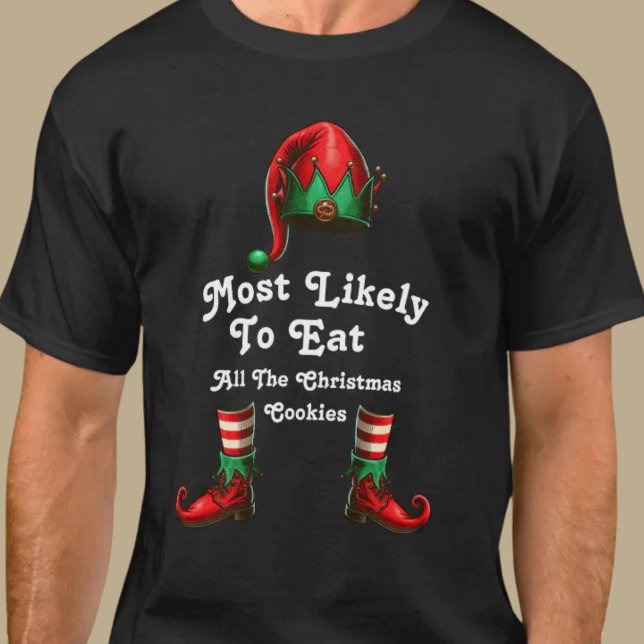 Christmas Family Most Likely To Elf Customisable T-Shirt (Creator Uploaded)