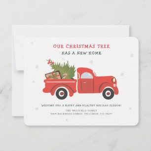 Christmas Family Moving Announcement Rustic Tartan
