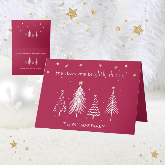 Christmas Family Name Red Holiday Card (Christmas Family Name Red Holiday Card)