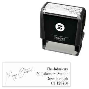 Christmas Family Name Return Address Self-inking Stamp