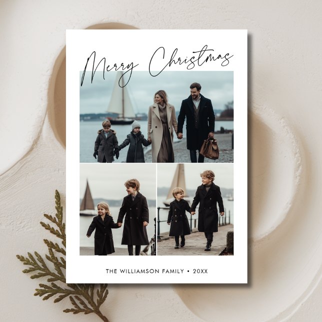 Christmas Family Nautical Beach Maritime Photo Holiday Card (Creator Uploaded)