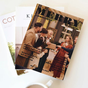 Christmas Family Newspaper + Year In Review Photo Invitation