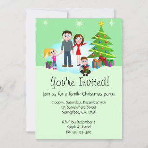 Christmas Family Party Invitations Invites