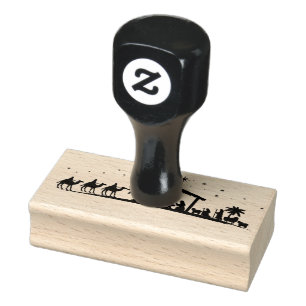 Christmas family party rubber stamp