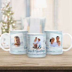 Christmas Family Photo Beach Coffee Mug