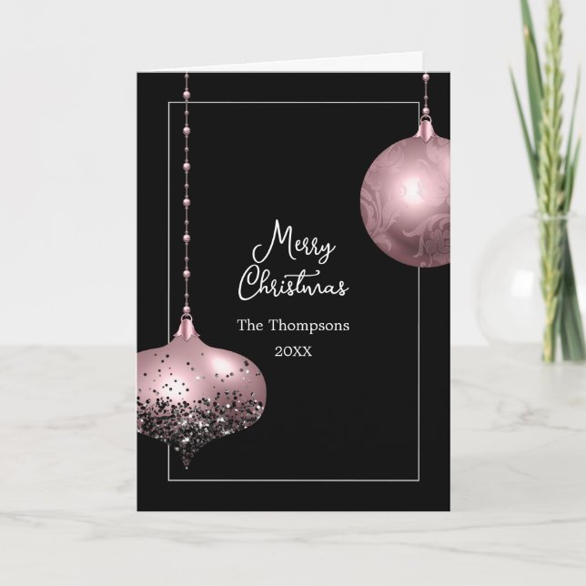 Christmas Family Photo Collage Holiday Card (Front)