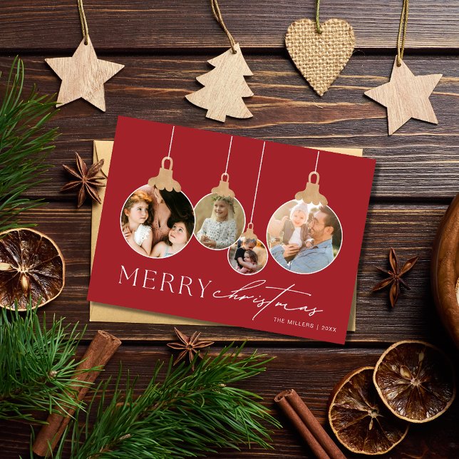 Christmas Family Photo Collage Ornament Holiday (Christmas Family Photo Collage Ornament Holiday)