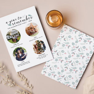 Christmas Family Photo Collage Year in Pictures Card