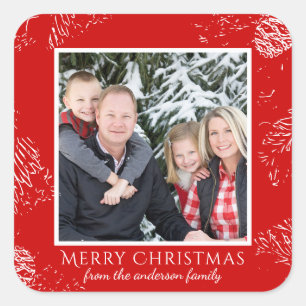 Christmas Family Photo Gift Label Stickers
