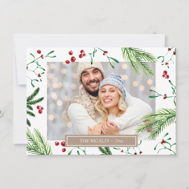 Christmas Family Photo Greeting Card (Front)