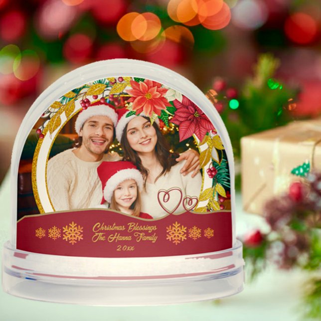 Christmas Family Photo - Holiday Blessings Snowglobe (Creator Uploaded)