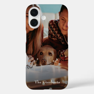 Christmas Family Photo Personalised Holiday iPhone 16 Case