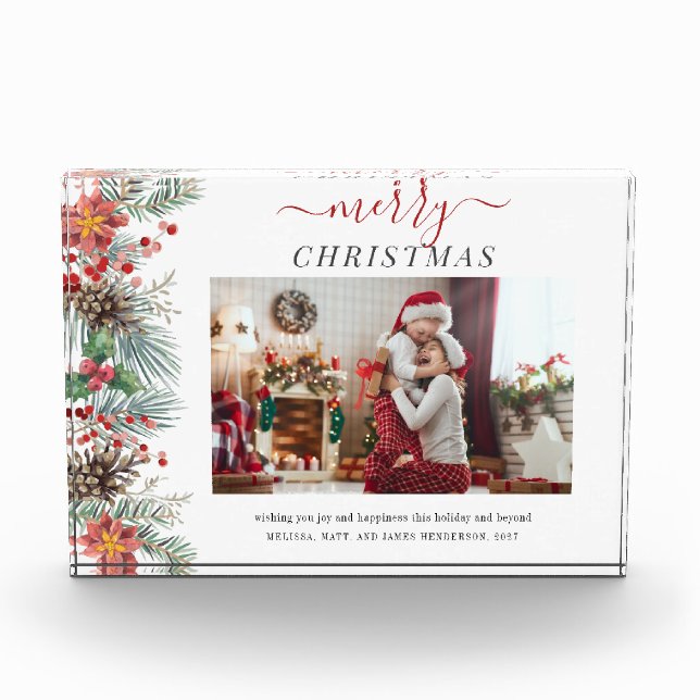 Christmas Family Photo Script Berries Block (Front)