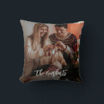 Christmas Family Photo Script Personalised Cushion<br><div class="desc">Transform your holiday decor into a heartwarming celebration of family memories with our Custom Family Photo Personalised Christmas Throw Pillow. Imagine a festive accent that perfectly captures the love and joy of your most cherished moments, instantly making your living room feel warm, inviting, and uniquely yours. By adding your favourite...</div>
