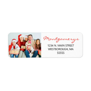 Christmas Family Photo Script Return Address