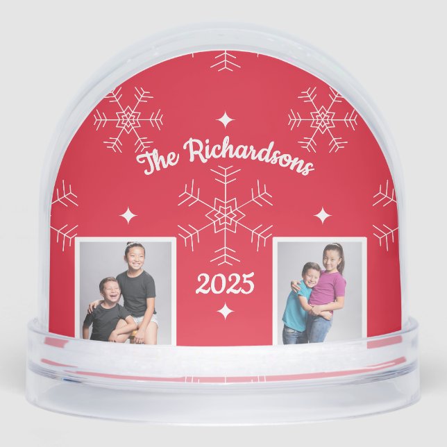 Christmas Family Photo Snow Globe (Front)