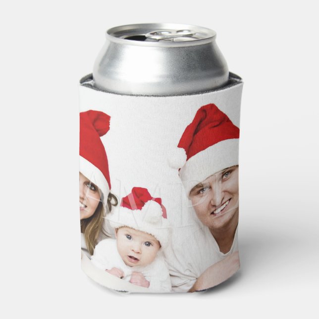 Christmas family photo | Upload your photo Can Cooler (Can Front)