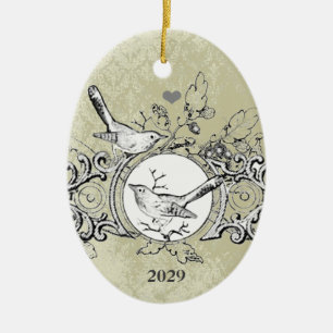 Christmas Family Photo with Date Ceramic Tree Decoration