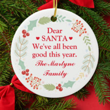 Christmas Family Photo Wreath Santa Been Good
