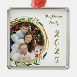 Christmas Family Photo & Year Ornament