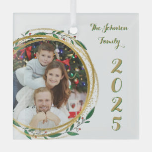 Christmas Family Photo & Year Ornament