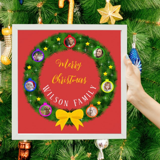 Christmas Family Photos Lamp Mistletoe  Poster (Creator Uploaded)