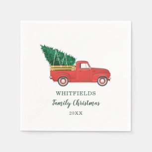 Christmas Family Reunion Custom Holiday Paper Napkin