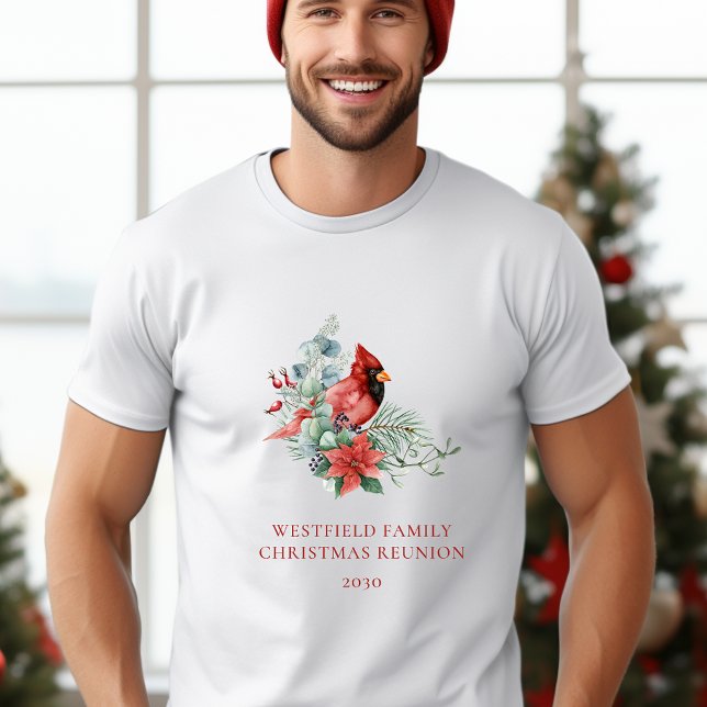 Christmas Family Reunion Red Cardinal T-Shirt (Christmas Family Reunion Red Cardinal Men's T-Shirt)