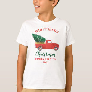 Christmas Family Reunion Red Truck Custom Matching T-Shirt