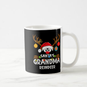 Christmas Family Santa's Grandma Reindeer Pajama  Coffee Mug