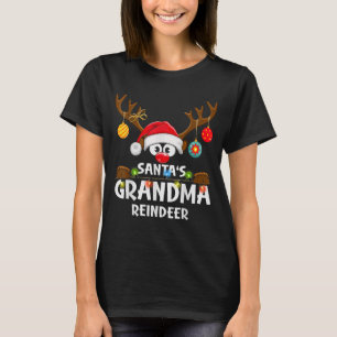 Christmas Family Santa's Grandma Reindeer Pajama  T-Shirt