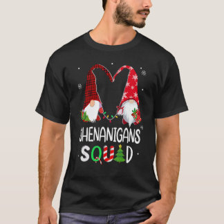 Christmas family Shenanigans Squad gnome heart 202 T-Shirt