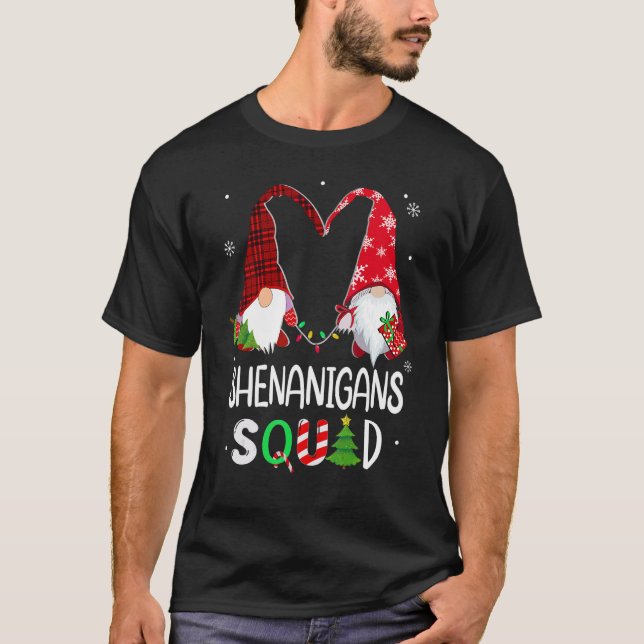 Christmas family Shenanigans Squad gnome heart 202 T-Shirt (Front)