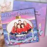 Christmas Family Sunset 0909 Holiday Card<br><div class="desc">Painting "Mexico Sunset 0909" Collection Spread joy, share cheer, merry everything and a happy always! Holiday cards designed to brighten up the entire year and adding a favourite family photo. Personalise on the product page or click the "Customise" button for more design options. Design created from my painting "Mexico Sunset...</div>