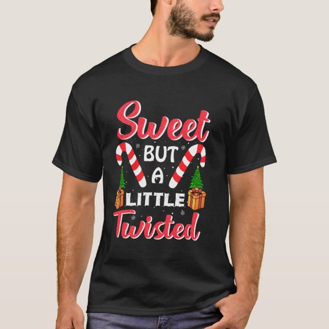 Christmas Family   Sweet But Little Twisted Pajama T-Shirt (Front)