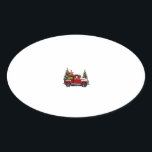 Christmas Farm (2) Oval Sticker<br><div class="desc">Christmas Farm (2)</div>