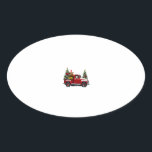 Christmas Farm (2) Oval Sticker<br><div class="desc">Christmas Farm (2)</div>