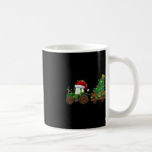 Christmas Farm Tractor Xmas Tree Lights Santa Hat  Coffee Mug