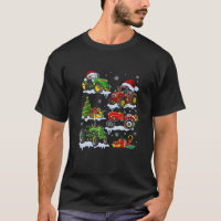 Christmas Farm Tractor Xmas Tree Lights Santa Hat