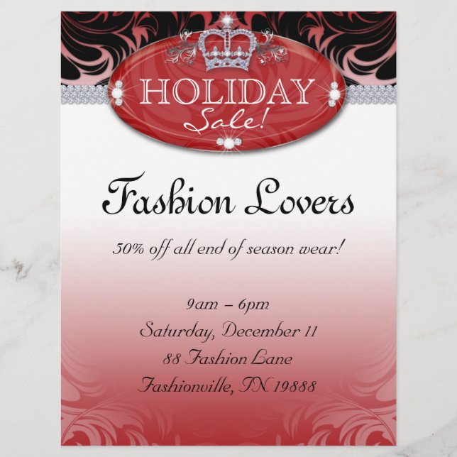 Christmas Fashion Flyer Hair Salon Jewellery Crown (Front)