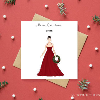 Christmas, fashion illustration,