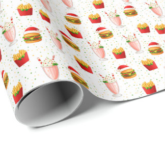 Christmas Fast Food Wrapping Paper – Festive Food