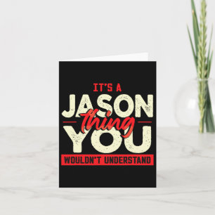 Christmas Fathers Day Birthday Name Jason  Card