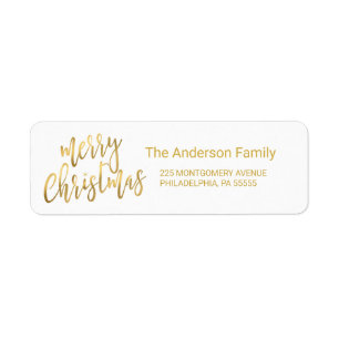 Christmas Faux Gold Foil Hand-Lettered Typography