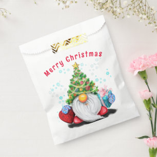 Christmas Favour Bag Cute Gnome with Gift