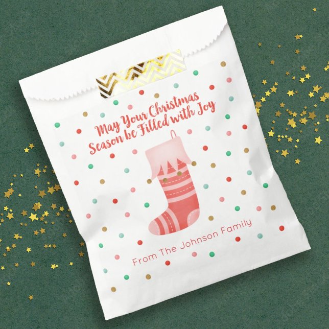 Christmas Favour Bags (A cute treat bag for your Christmas party favors)