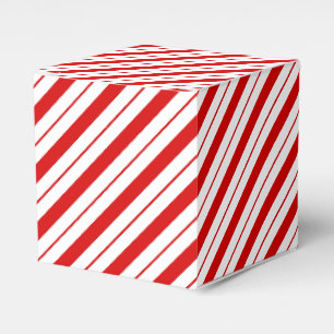 Christmas Favour Box Candy Cane Stripe