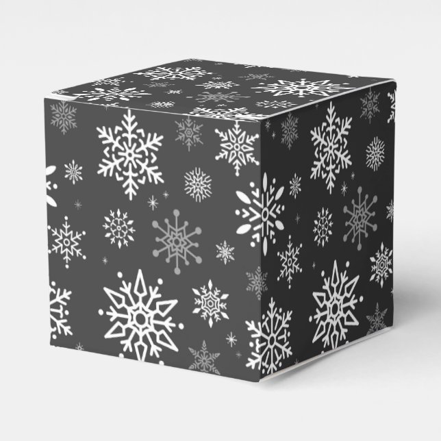 Christmas Favour Box Snowflakes (Front Side)